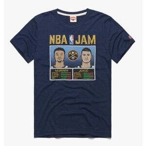 Homage NBA Jam Nuggets Murray And Jokic Crewneck Unisex Soft Tee Shirt Sz Medium